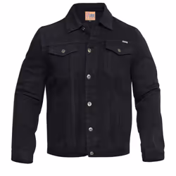Duke Mens Western Trucker Style Denim Jacket - X-Large, Black