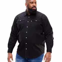 Duke Mens Kingsize Western Denim Shirt - 3XL, Black