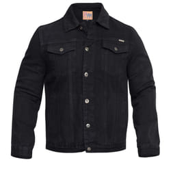 Duke Mens Kingsize Western Trucker Style Denim Jacket - 5XL, Black