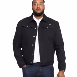 Duke Mens Kingsize Western Trucker Style Denim Jacket - 5XL, Black