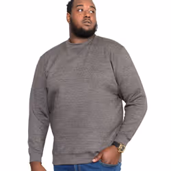 D555 Mens Rockford Kingsize Sweat Crew Neck Jumper - 1XL, Grey
