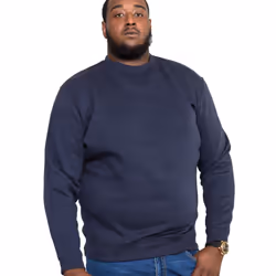Duke Mens Rockford Kingsize Sweat Crew Neck Jumper - 1XL, Navy