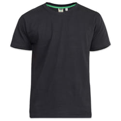 Duke Mens D555 Kingsize Flyers-1 Crew Neck T-Shirt - 6XL, Black