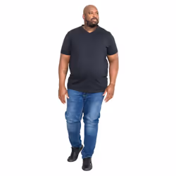 Duke Mens D555 Kingsize Signature-1 Cotton T-Shirt - 2XL, Black