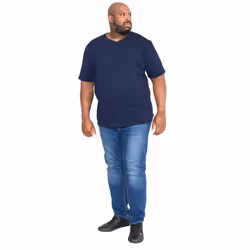 Duke Mens D555 Kingsize Signature-1 Cotton T-Shirt - 2XL, Navy