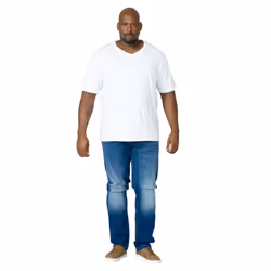 Duke Mens D555 Kingsize Signature-1 Cotton T-Shirt - 6XL, White