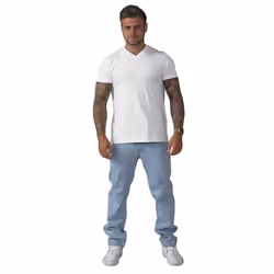 Duke Mens Rockford Comfort Fit Jeans - 34L, Bleach