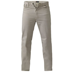 Duke Mens Rockford Kingsize Comfort Fit Jeans - 46R, Stone