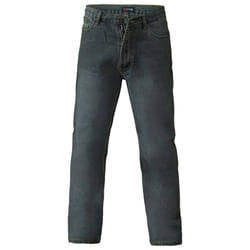 Duke Mens Rockford Kingsize Comfort Fit Jeans - 58L, Dirty Denim