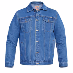 Duke Mens Western Trucker Style Denim Jacket - Medium, Stonewash
