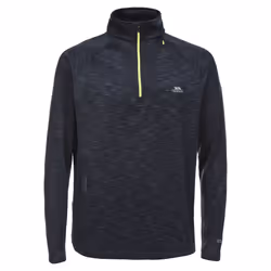 Trespass Mens Collins Half Zip Fleece Top - L, Black Marl