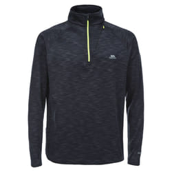 Trespass Mens Collins Half Zip Fleece Top - L, Black Marl
