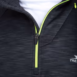 Trespass Mens Collins Half Zip Fleece Top - L, Black Marl