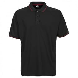 Trespass Mens Bonington Short Sleeve Active Polo Shirt - XS, Black/Red