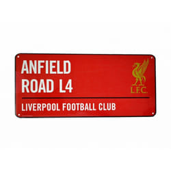 Liverpool FC Official Football Coloured Metal Street Sign