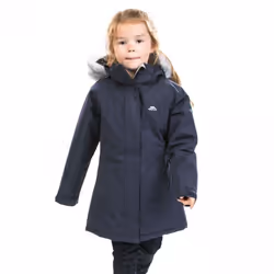 Trespass Childrens Girls Fame Waterproof Parka Jacket - 2-3 Years, Navy