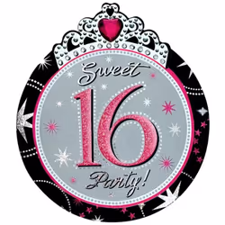 Amscan Sweet 16 Invitations (Pack Of 8)