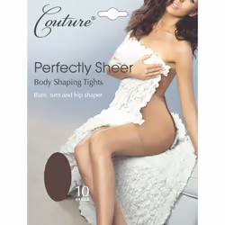 Couture Womens/Ladies Perfectly Sheer Body Shaping Tights (1 Pair) - Large, Barely Black