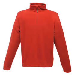 Regatta Mens Micro Zip Neck Fleece Top (170 GSM) - M, Classic Red