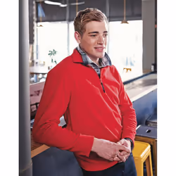 Regatta Mens Micro Zip Neck Fleece Top (170 GSM) - M, Classic Red