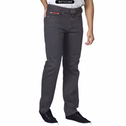 Duke London Mens Canary Bedford Cord Trousers With Belt - 38L, Charcoal
