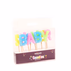 Kaleidoscope Baby Shower Pick Candles (6 Packs)