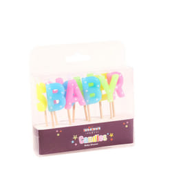 Kaleidoscope Baby Shower Pick Candles (6 Packs)