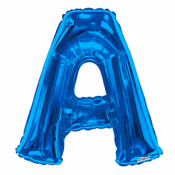 Kaleidoscope 34 Inch Foil Letter Blue Balloon - E, Blue