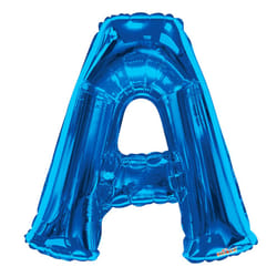 Kaleidoscope 34 Inch Foil Letter Blue Balloon - E, Blue