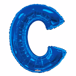 Kaleidoscope 34 Inch Foil Letter Blue Balloon - E, Blue