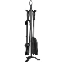 Loop Top Steel Fireside Companion Tool Set | Black