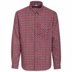 Trespass Mens Snyper Check Shirt - XXS, Red Check