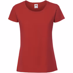 Fruit Of The Loom Womens/Ladies Fit Ringspun Premium Tshirt - M UK, Red