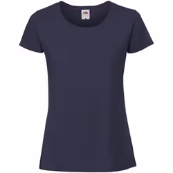 Fruit Of The Loom Womens/Ladies Fit Ringspun Premium Tshirt - M UK, Navy