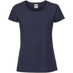 Fruit Of The Loom Womens/Ladies Fit Ringspun Premium Tshirt - M UK, Navy