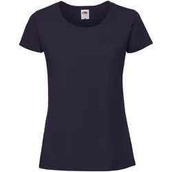 Fruit Of The Loom Womens/Ladies Fit Ringspun Premium Tshirt - L UK, Deep Navy