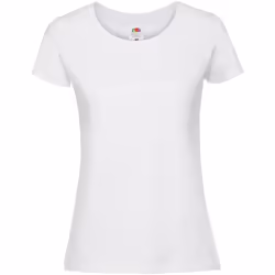 Fruit Of The Loom Womens/Ladies Fit Ringspun Premium Tshirt - XS UK, White