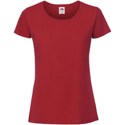 Fruit Of The Loom Womens/Ladies Fit Ringspun Premium Tshirt - S UK, Red