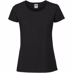 Fruit Of The Loom Womens/Ladies Fit Ringspun Premium Tshirt - XL UK, Black
