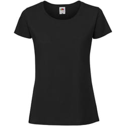 Fruit Of The Loom Womens/Ladies Fit Ringspun Premium Tshirt - XL UK, Black