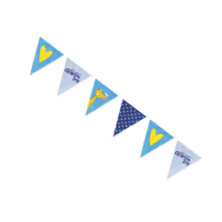 Amscan On Your Christening Day Blue Pennant Banner