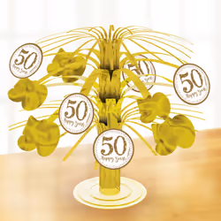 Amscan Gold 50 Year Anniversary Table Centrepiece