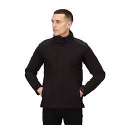 Regatta Mens Hydroforce 3-layer Membrane Waterproof Breathable Softshell Jackets - M, Black