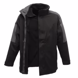 Regatta Mens Defender III 3-in-1 Waterproof Windproof Jacket / Performance Jacket - 2XL UK, Black/Seal Grey