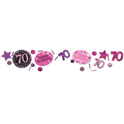 Amscan 1.2oz Pink 70th Birthday Sparkling Confetti