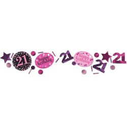 Amscan 1.2oz Pink 21st Birthday Sparkling Confetti