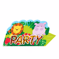 Amscan Jungle Friends Invites & Envelopes (Pack Of 8)