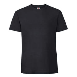 Fruit Of The Loom Mens Iconic 195 Ringspun Premium Tshirt - 4XL UK, Black