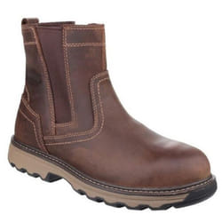 Caterpillar Unisex Pelton Safety Leather Boots - 9 UK, Dark Beige