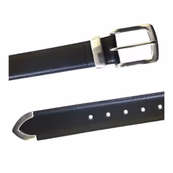 Duke Mens D555 Joseph Kingsize Metal Tipped Belt - 52, Black